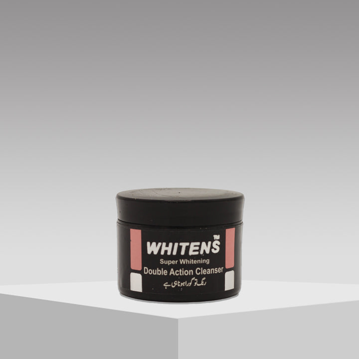 Double action cleanser on counter