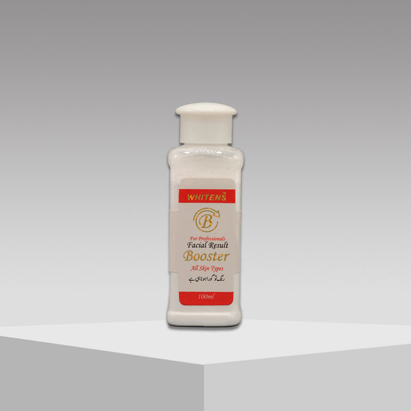 Facial Results Booster bottle skincare shelf