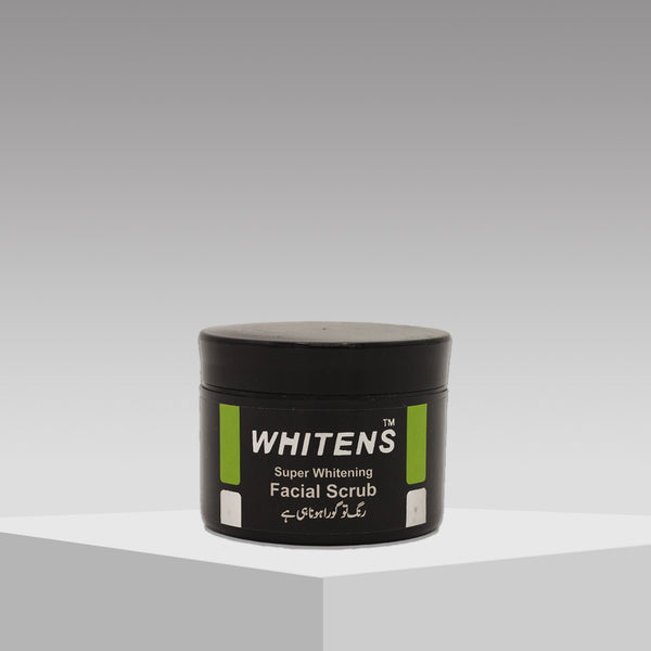 Jar of natural exfoliating face scrub with walnut shell and papaya extract