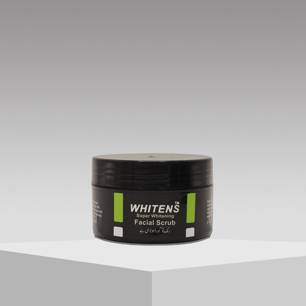Whitens Facial Scrub in eco-friendly packaging with natural exfoliants